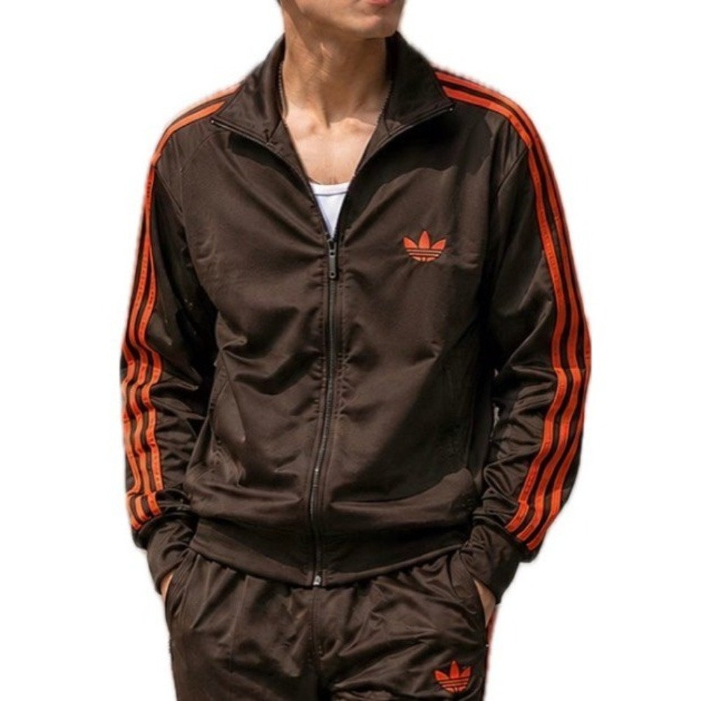 Adidas Originals Firebird 2009, Zip Track Jacket. Brown/Orange. Men's Size XL